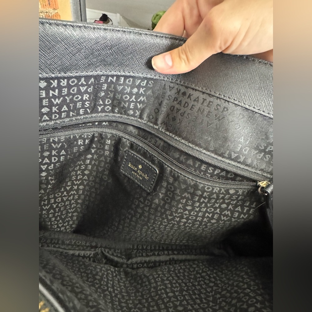 Kate Spade Laurel Way Jaymes Black Saffiano Leather Tote Bag - Picture 5 of 6